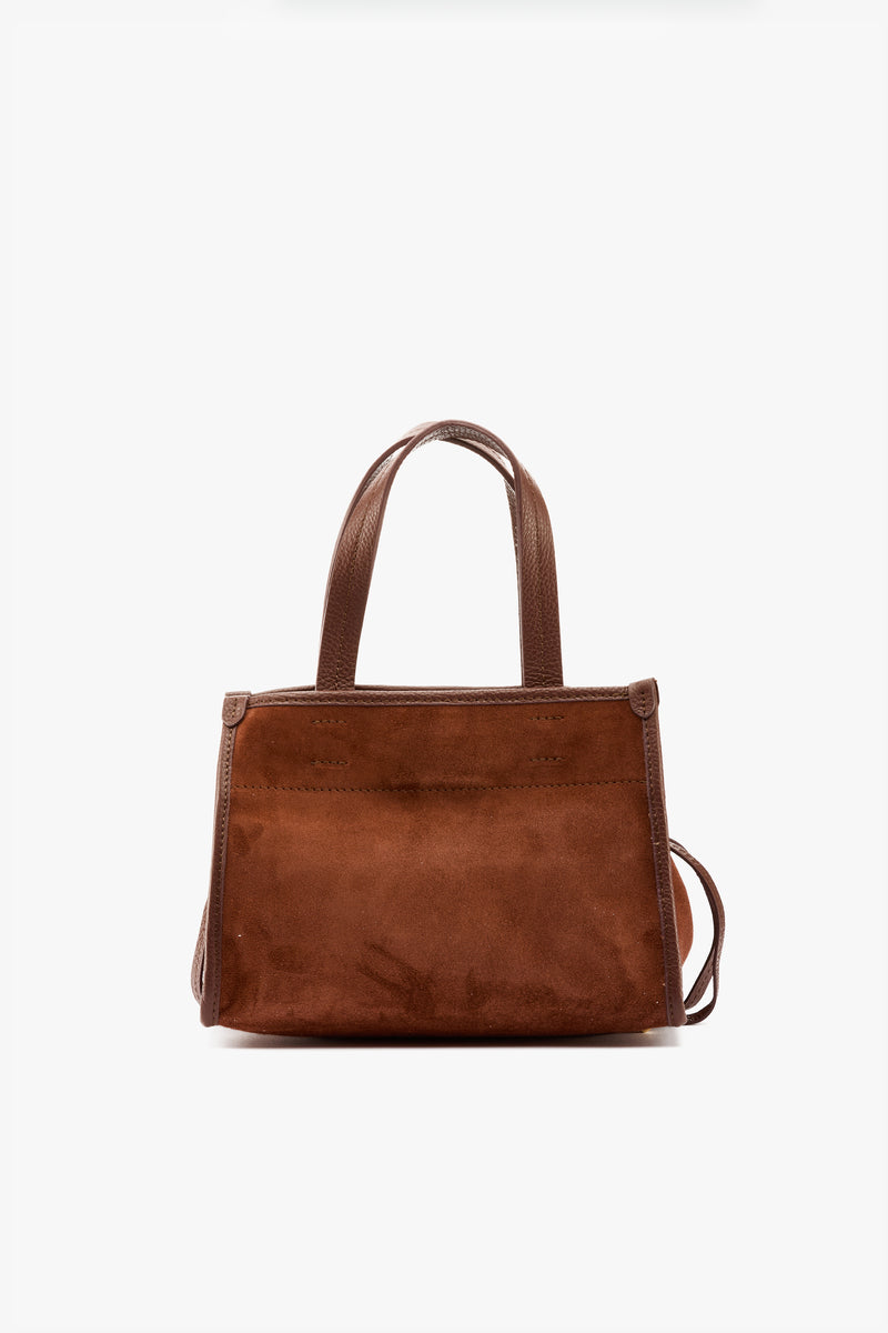 Borsa Diva small suede bruciato