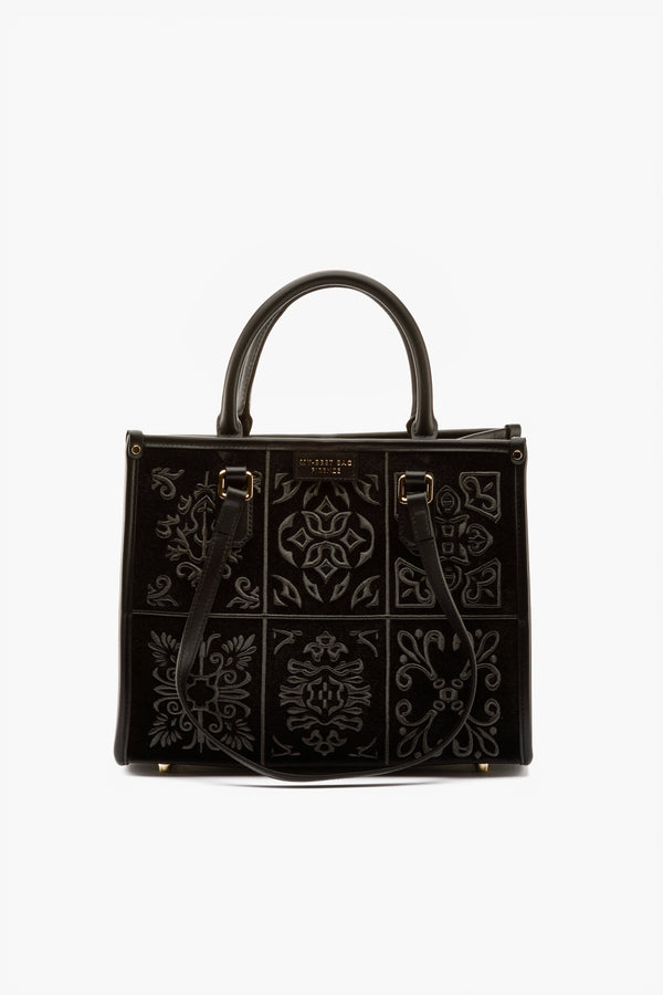 Borsa Atena small lisbona velvet black