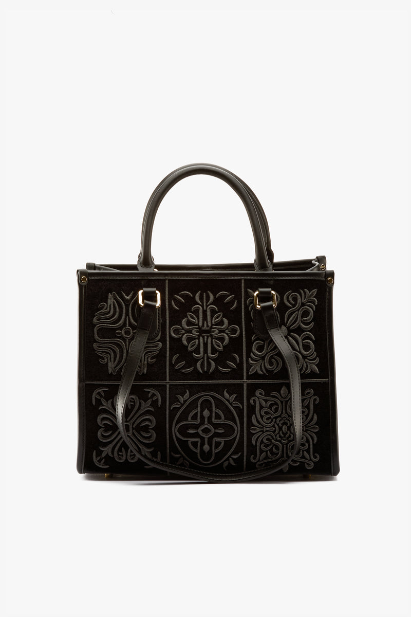 Borsa Atena small lisbona velvet black