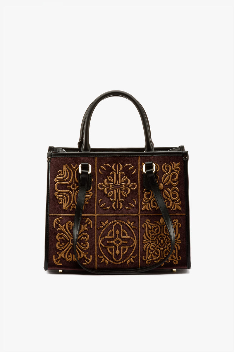 Borsa Atena small lisbona velvet tabac