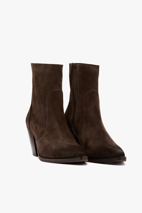 Stivaletto texano sfoderato testa moro