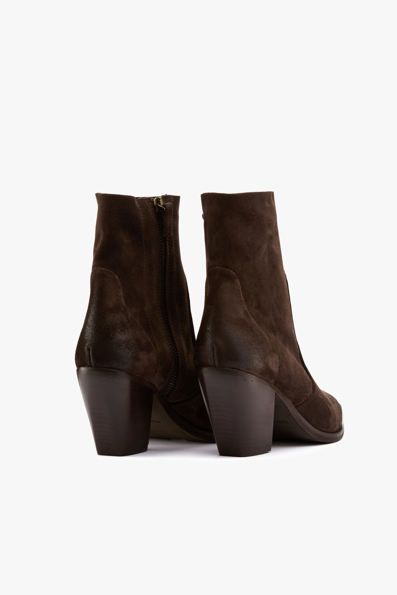 Stivaletto texano sfoderato testa moro