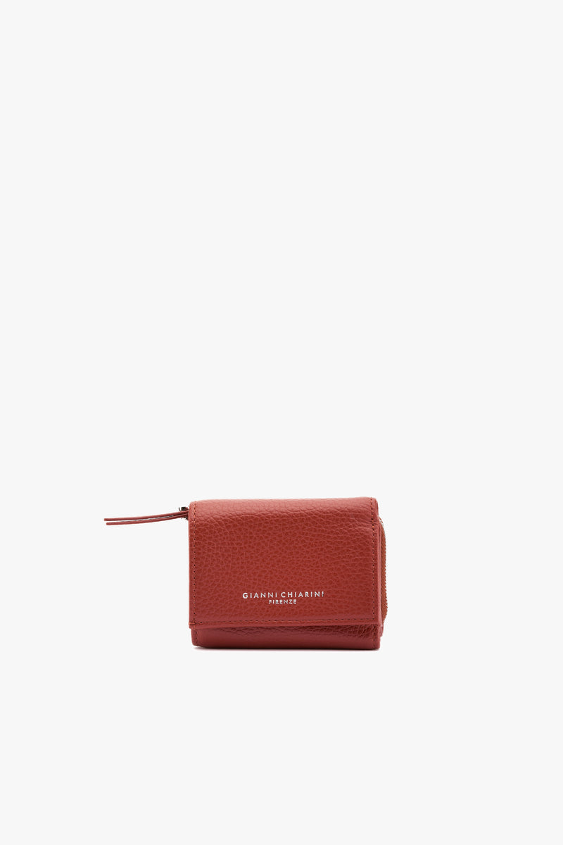Portafoglio Grain brick red