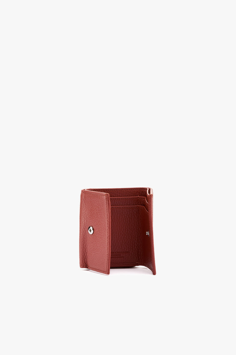 Portafoglio Grain brick red
