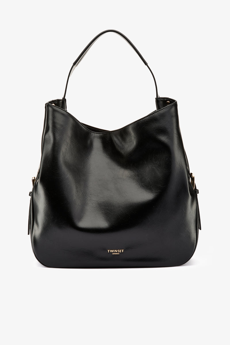 Borsa hobo fibbie nero