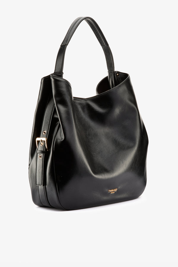 Borsa hobo fibbie nero