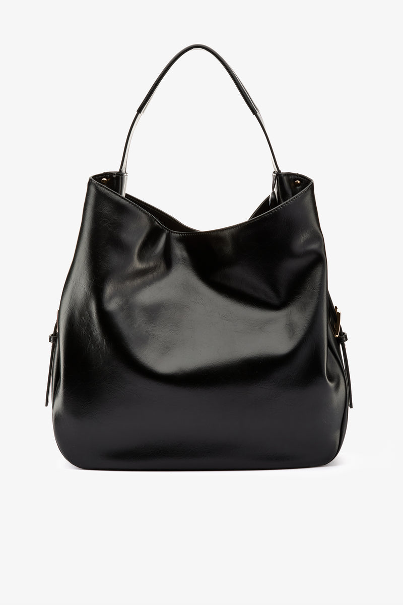 Borsa hobo fibbie nero
