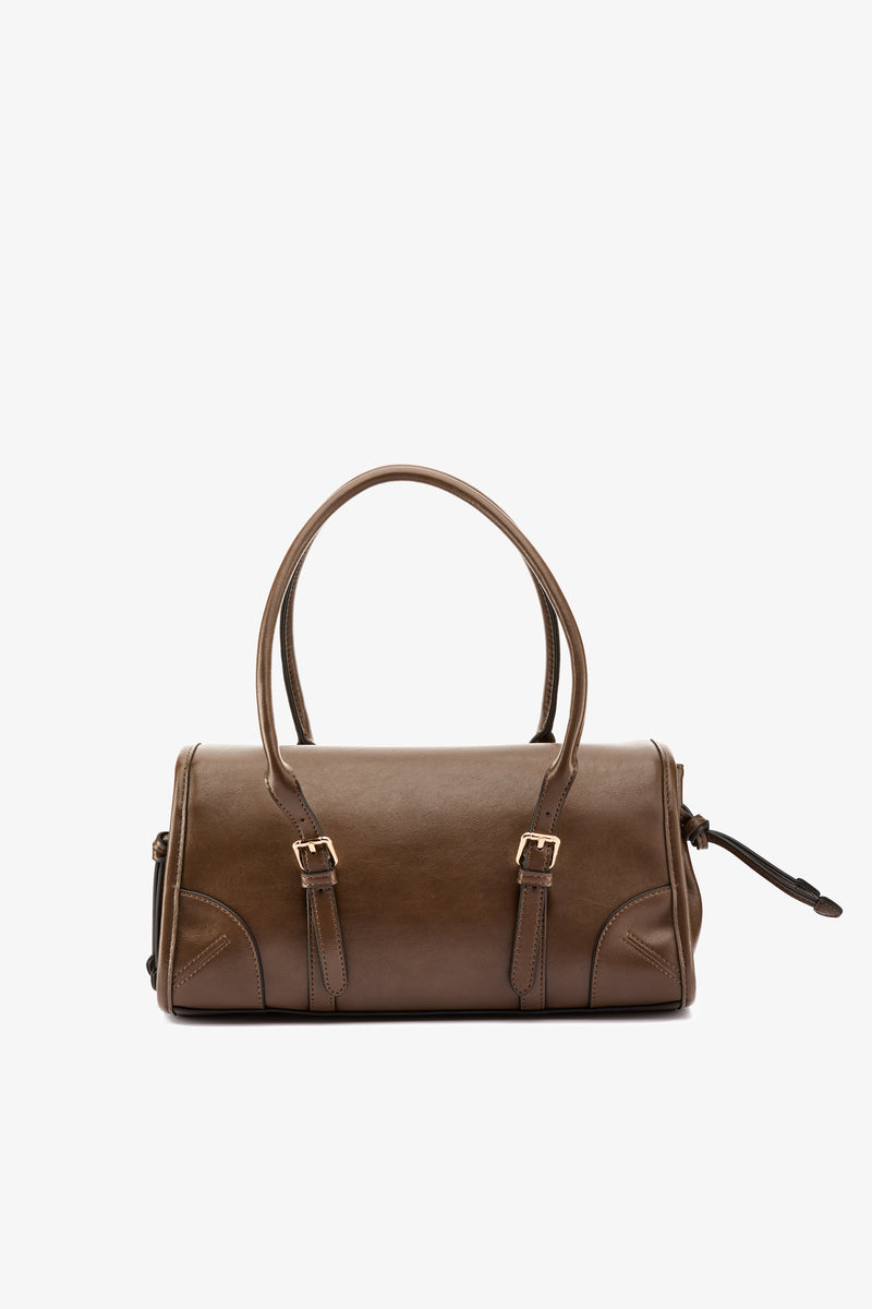 Borsa bauletto fibbie fango