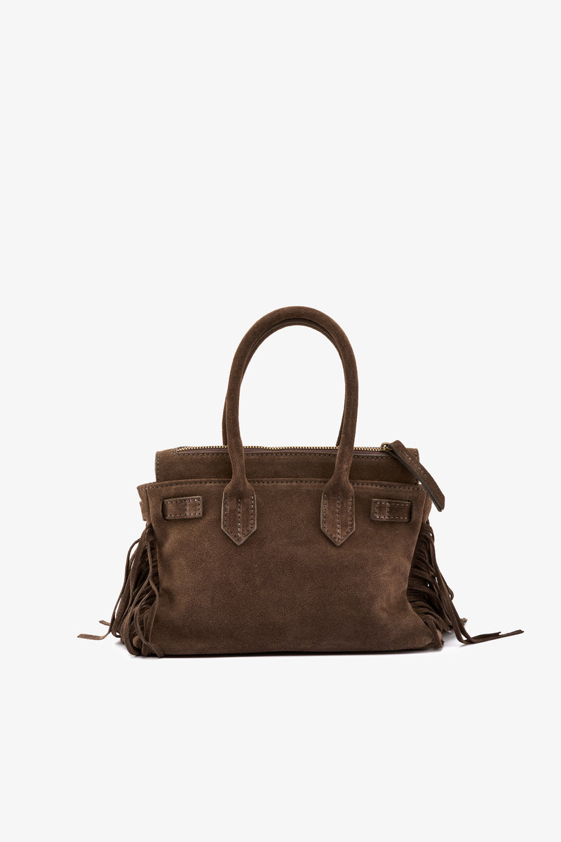 Borsa mini frange cioccolato