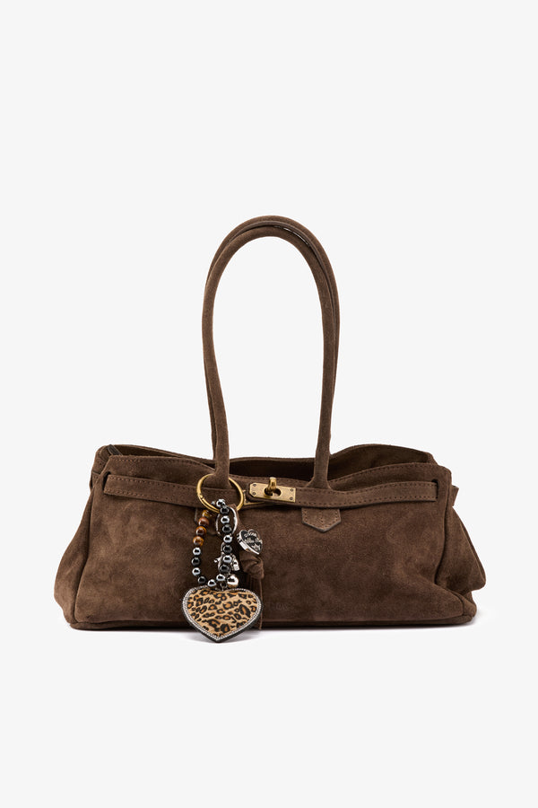 Borsa a spalla camoscio moro