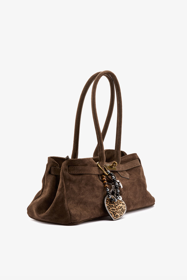 Borsa a spalla camoscio moro