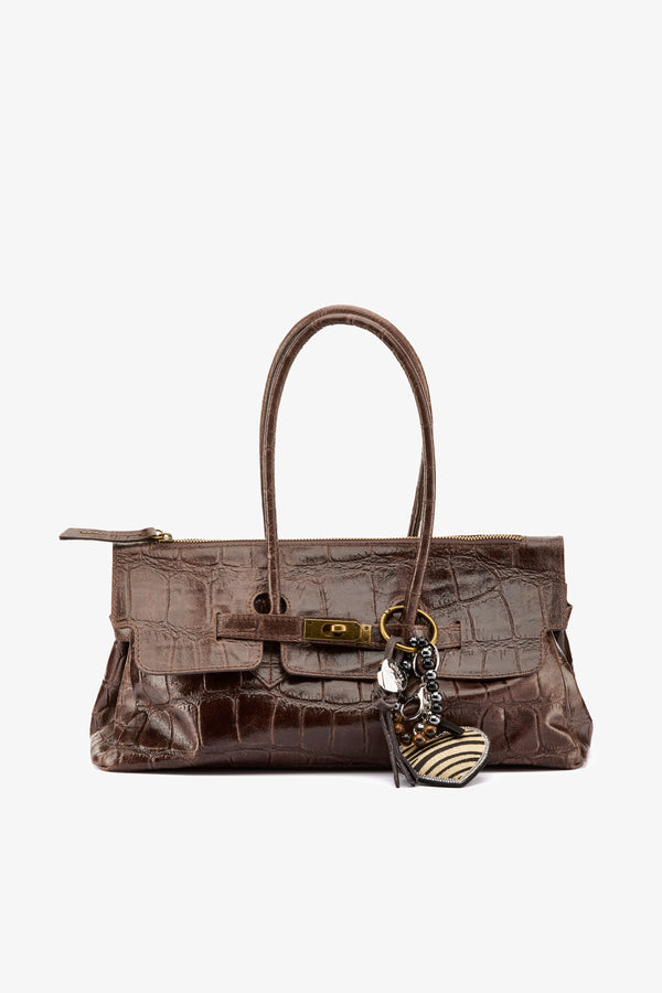 Borsa a spalla cocco moro