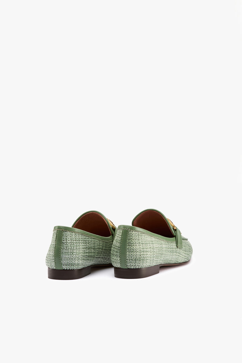 Mocassino rafia verde