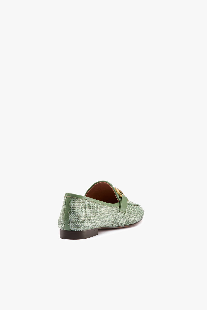 Mocassino rafia verde