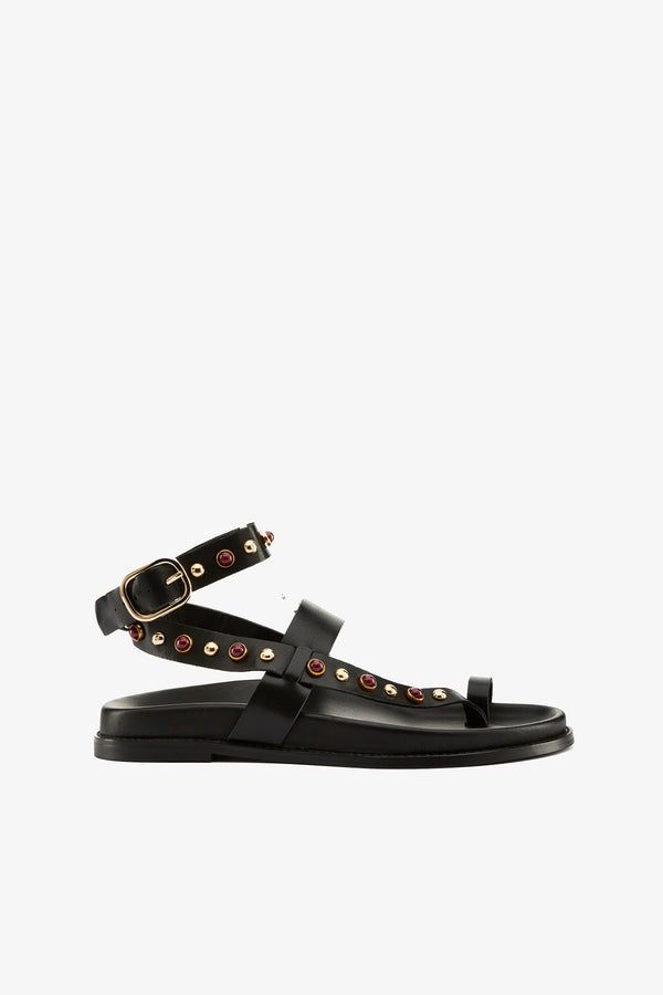 Sandalo infradito black borchie