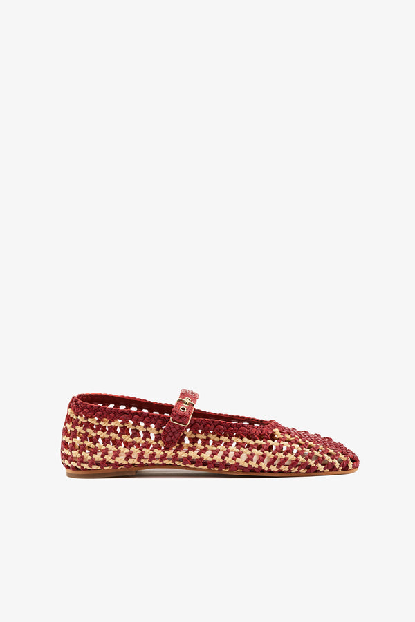 Ballerina intrecciata dark red