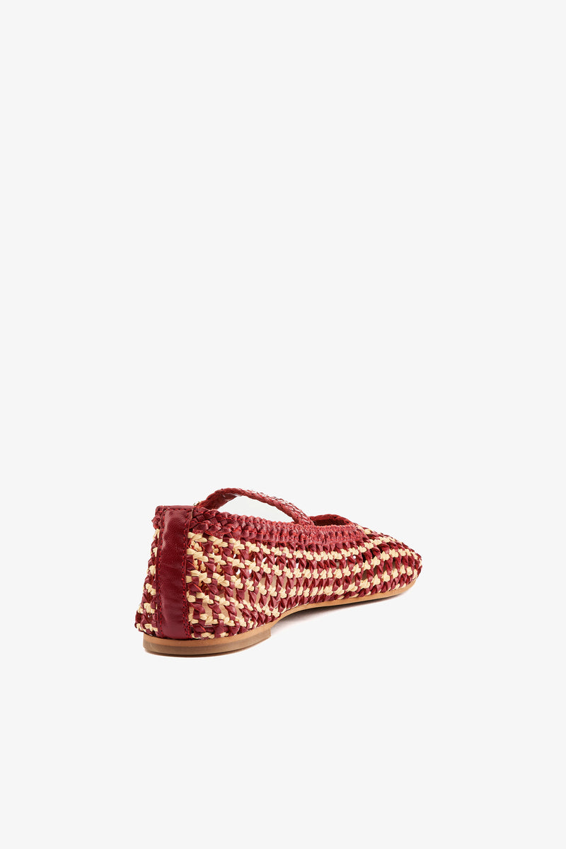 Ballerina intrecciata dark red