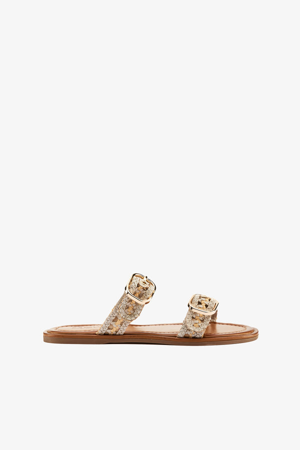 Ciabatta intreccio off white