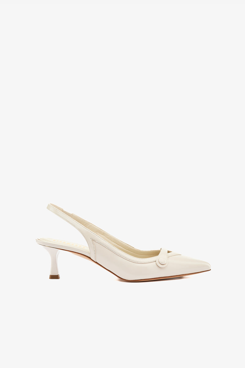 Slingback bottone verlux milk