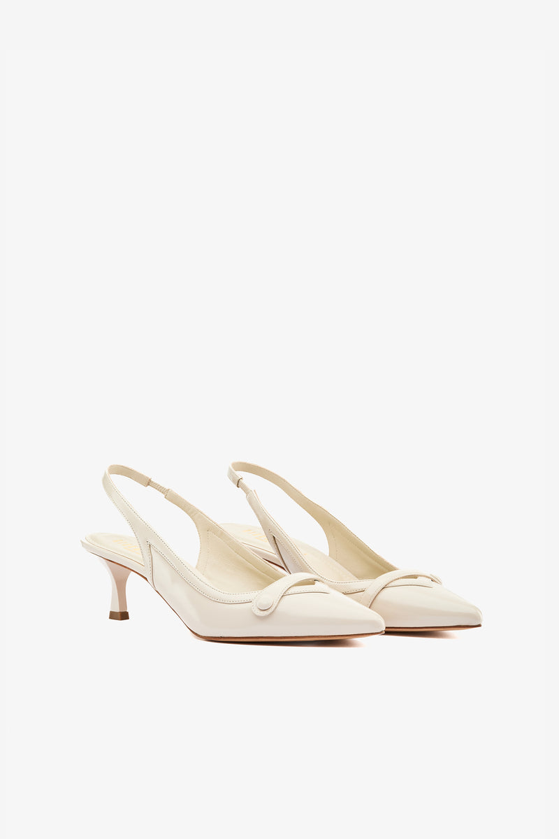 Slingback bottone verlux milk