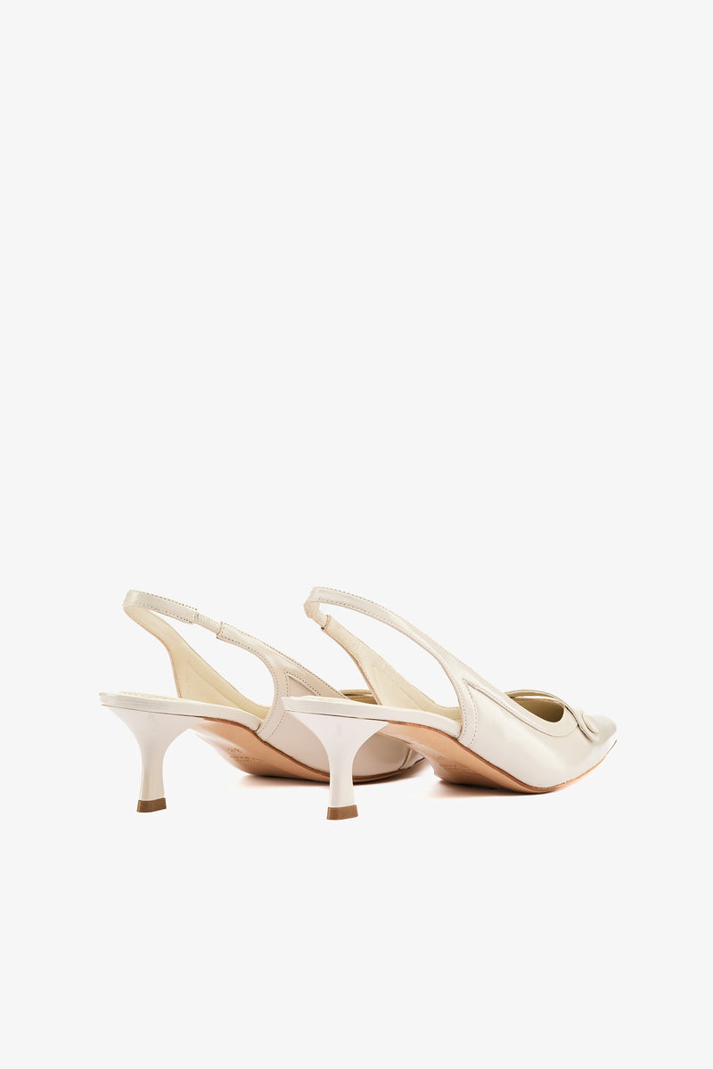 Slingback bottone verlux milk