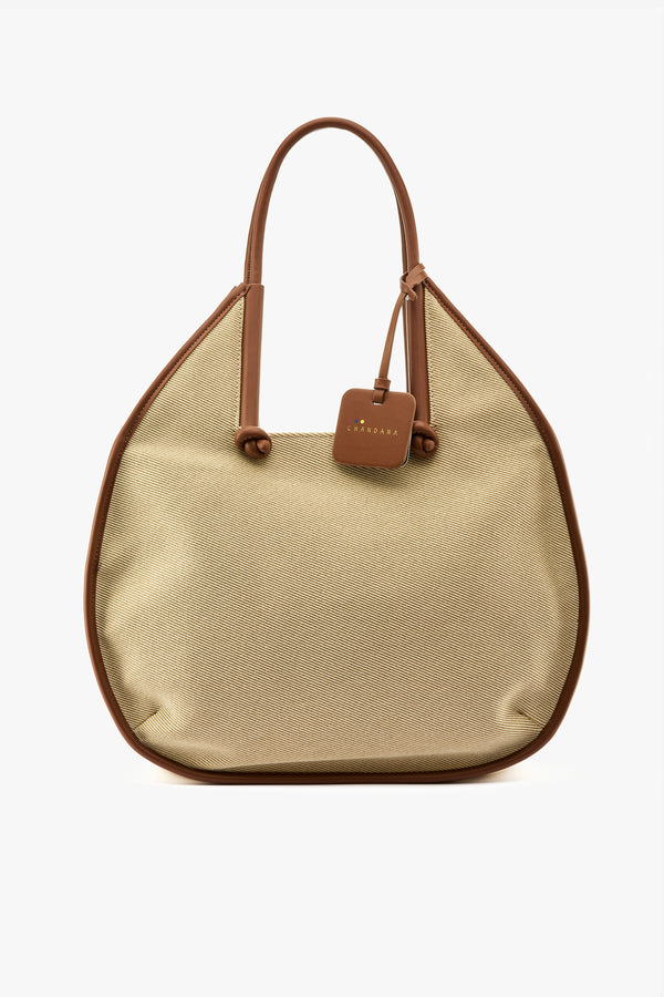 Borsa a spalla Sofia canvas honey