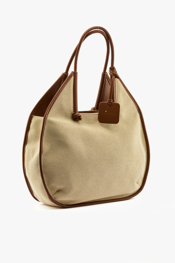 Borsa a spalla Sofia canvas honey