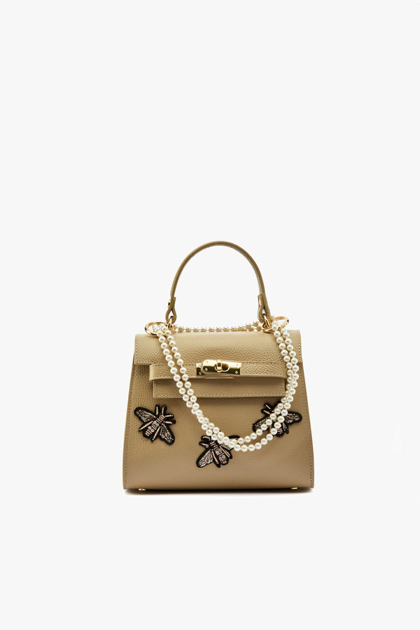 Borsa a mano Bee beige
