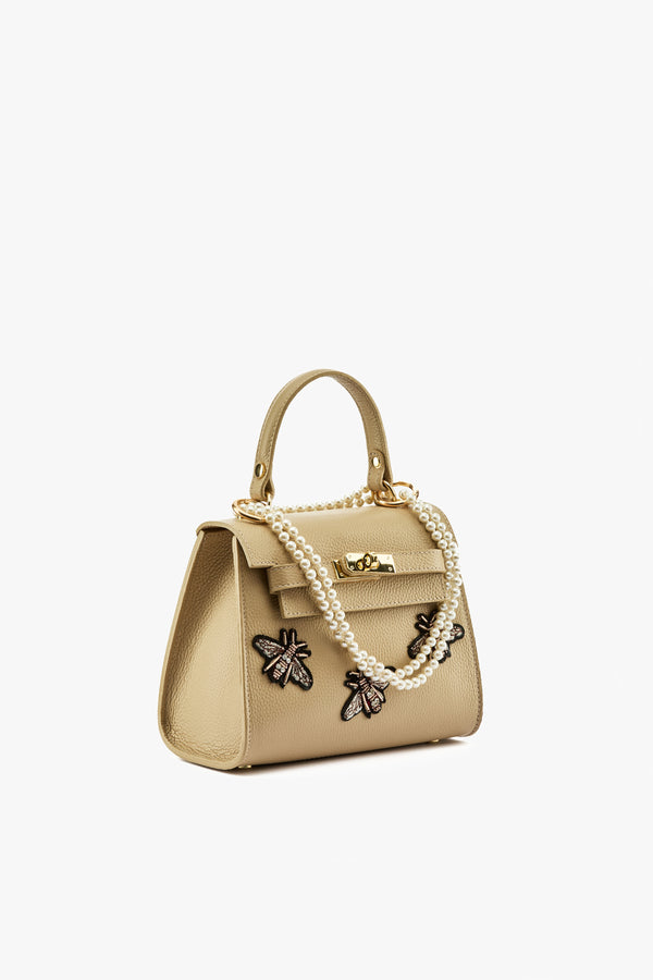 Borsa a mano Bee beige