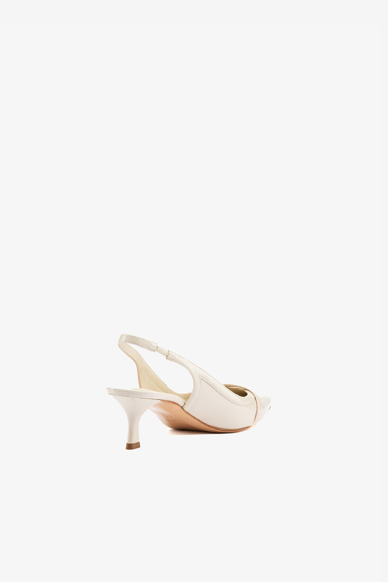Slingback bottone verlux milk