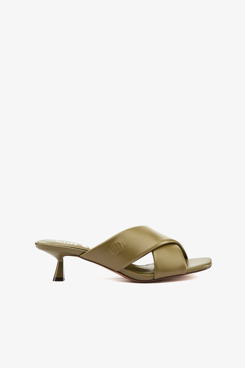 Ciabatta mule verde kaki