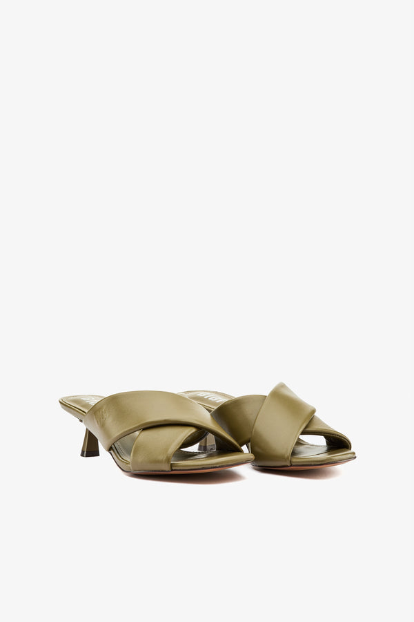Ciabatta mule verde kaki