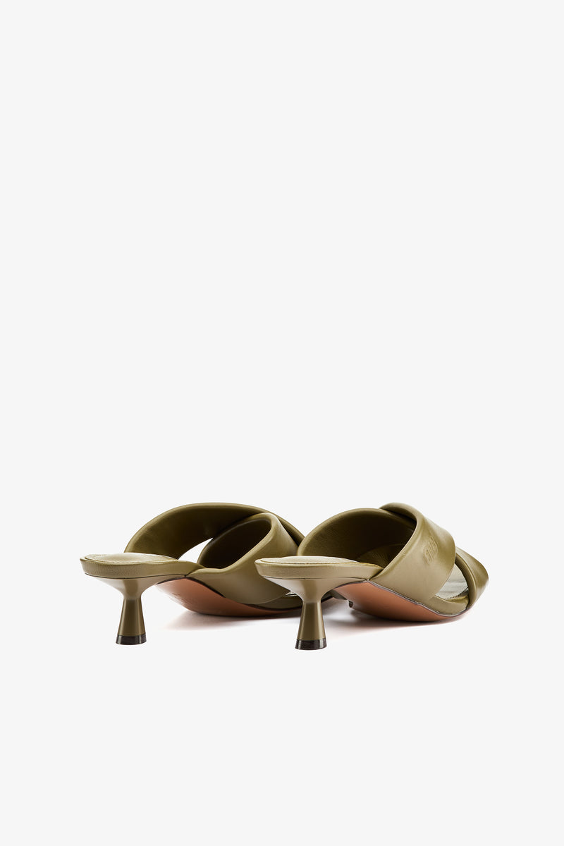 Ciabatta mule verde kaki